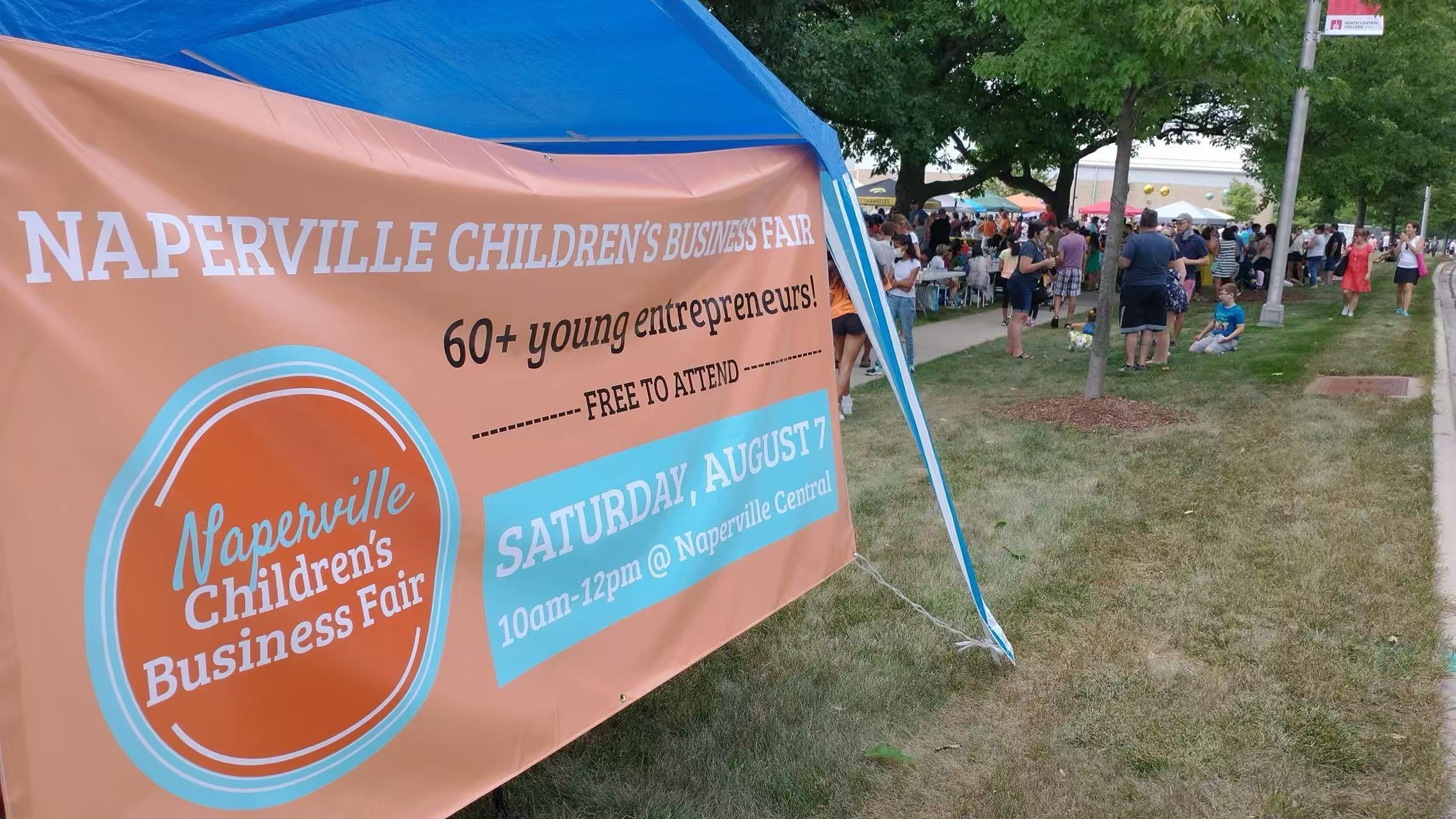 Young entrepreneur presenting at a Naperville CBF event